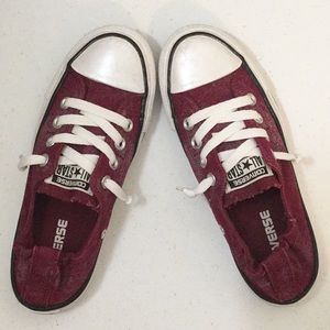 Maroon Converse Shoreline Slipons 